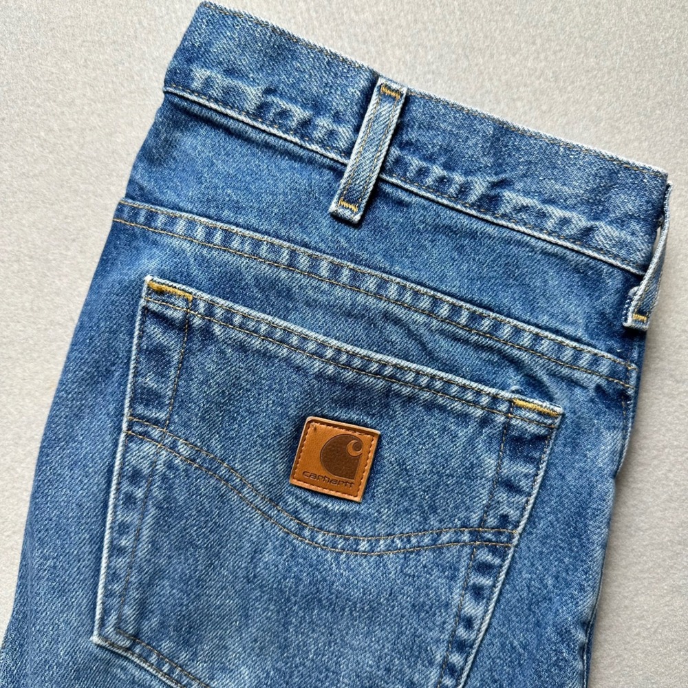 Carhartt Traditional Fit Jeans Mens 32x34 Blue B18 DST Straight Leg Denim